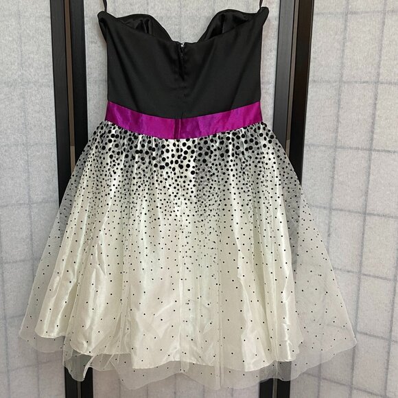 Gunne Sax Strapless Tulle Net Ballet Sweetheart Neck Sparkle Dress Bow Waist 7 - Picture 2 of 15